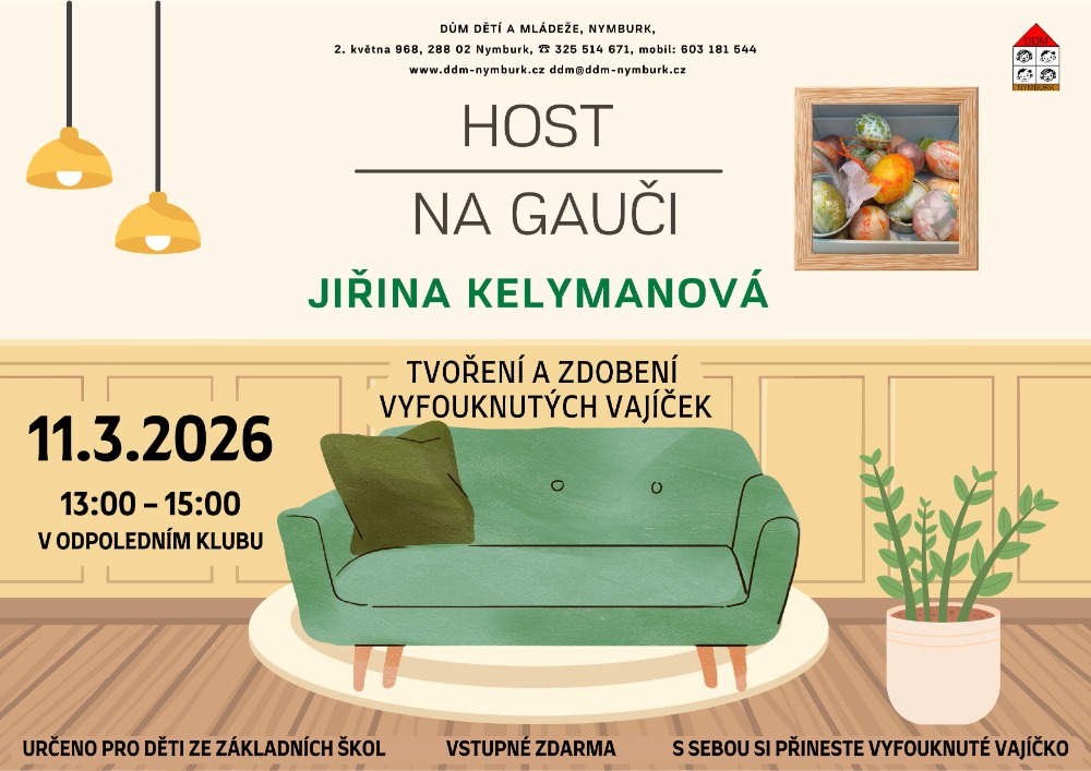 Plakát Gauč pro hosta - Zdobíme vyfouknuté vajíčko