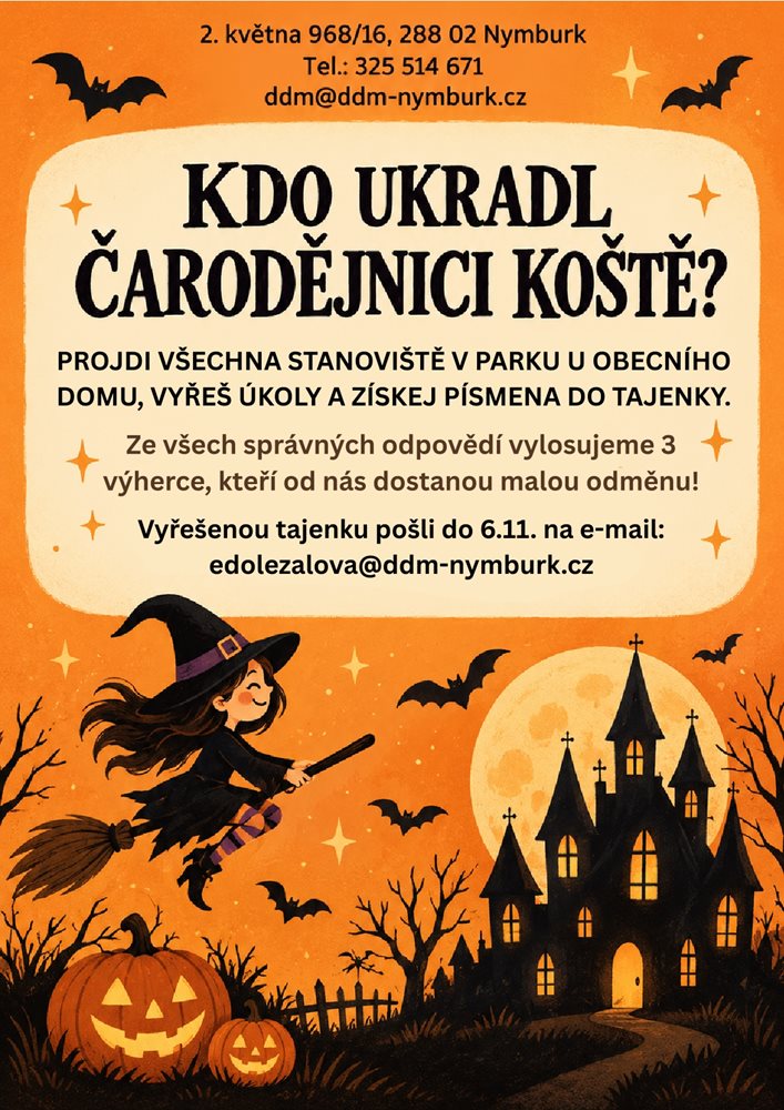 Plakát HRA V PARKU - Kdo ukradl čarodějnici koště?