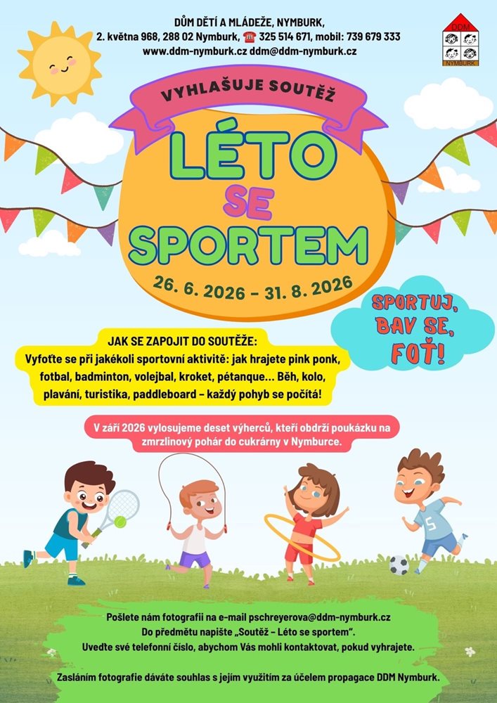 Plakát Léto se sportem - letní soutěž
